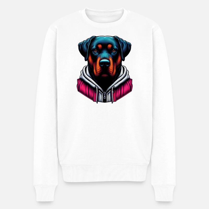 Chien - Pull Premium bio Homme - blanc