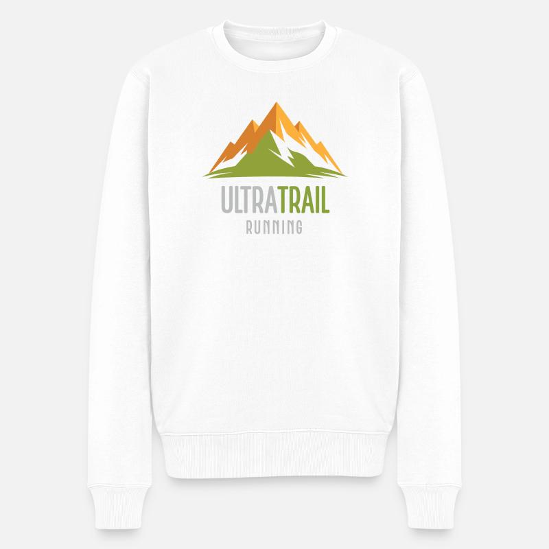 Ultra-Trailrunning - Männer Premium Bio Pullover - Weiß