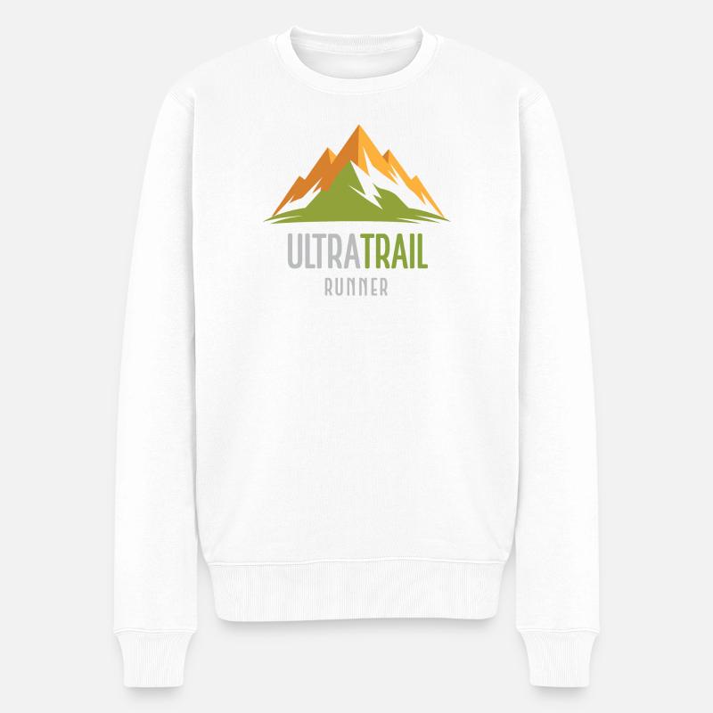 UltraTrail Läufer - Männer Premium Bio Pullover - Weiß