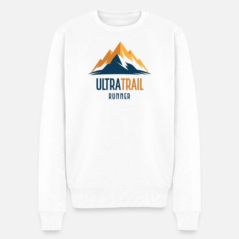 UltraTrail Läufer - Männer Premium Bio Pullover - Weiß