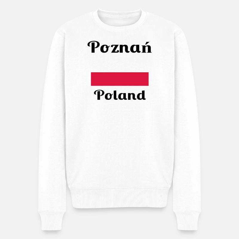 Poznan, Pologne - Imprimés élégants - Pull Premium bio Homme - blanc