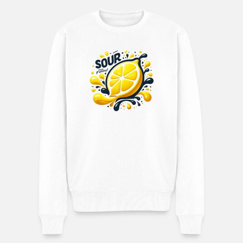 Lemon Splash - Pull Premium bio Homme - blanc