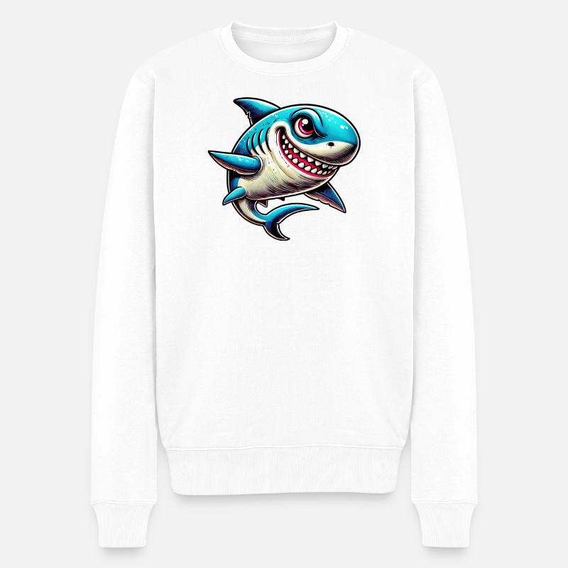 Requin - Pull Premium bio Homme - blanc