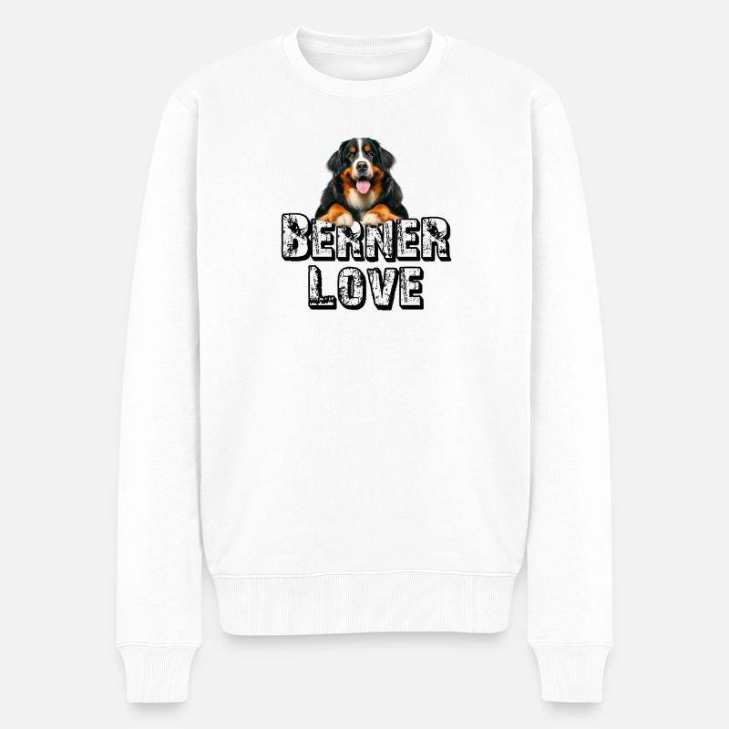 Berner Sennenhund - Männer Premium Bio Pullover - Weiß