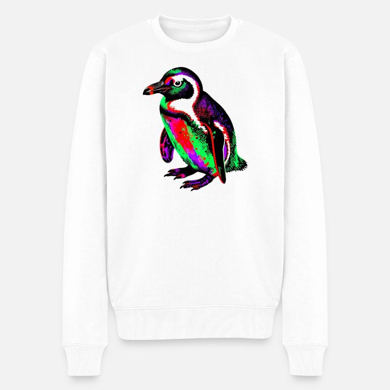 Pinguin - Männer Premium Bio Pullover - Weiß