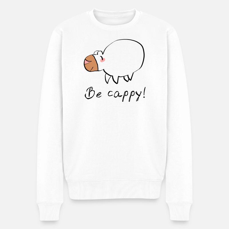 Ne vous inquiétez pas, soyez cappy - Pull Premium bio Homme - blanc