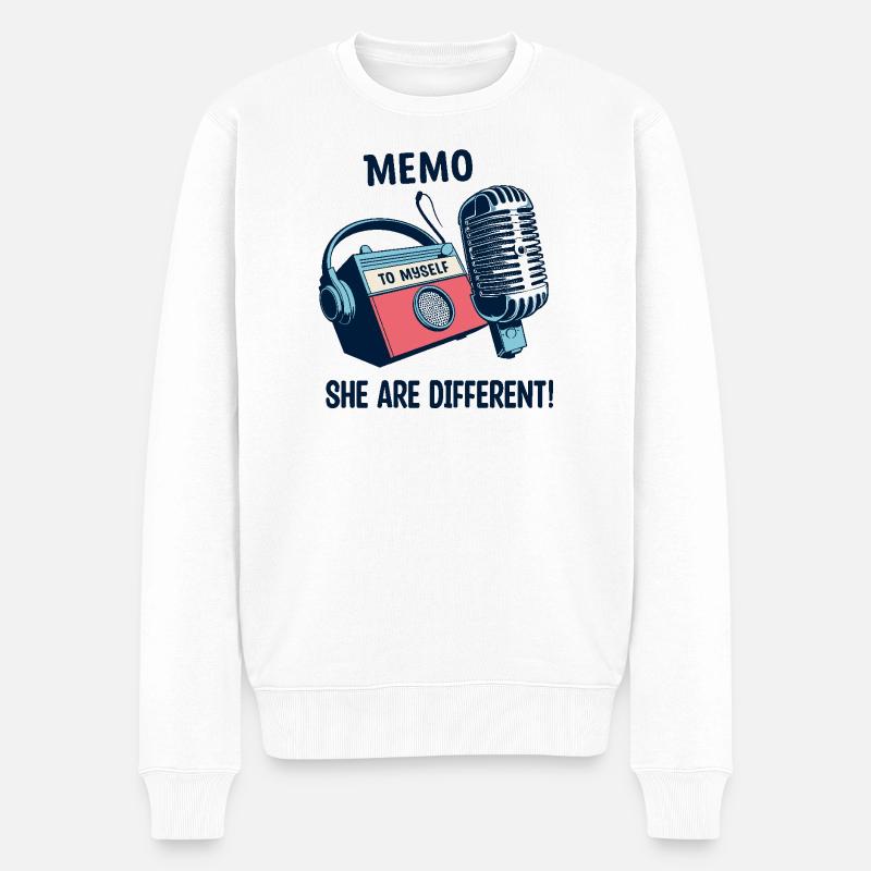 Sie sind anders ! - Männer Premium Bio Pullover - Weiß
