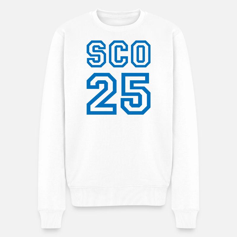 SCOTLAND - Männer Premium Bio Pullover - Weiß