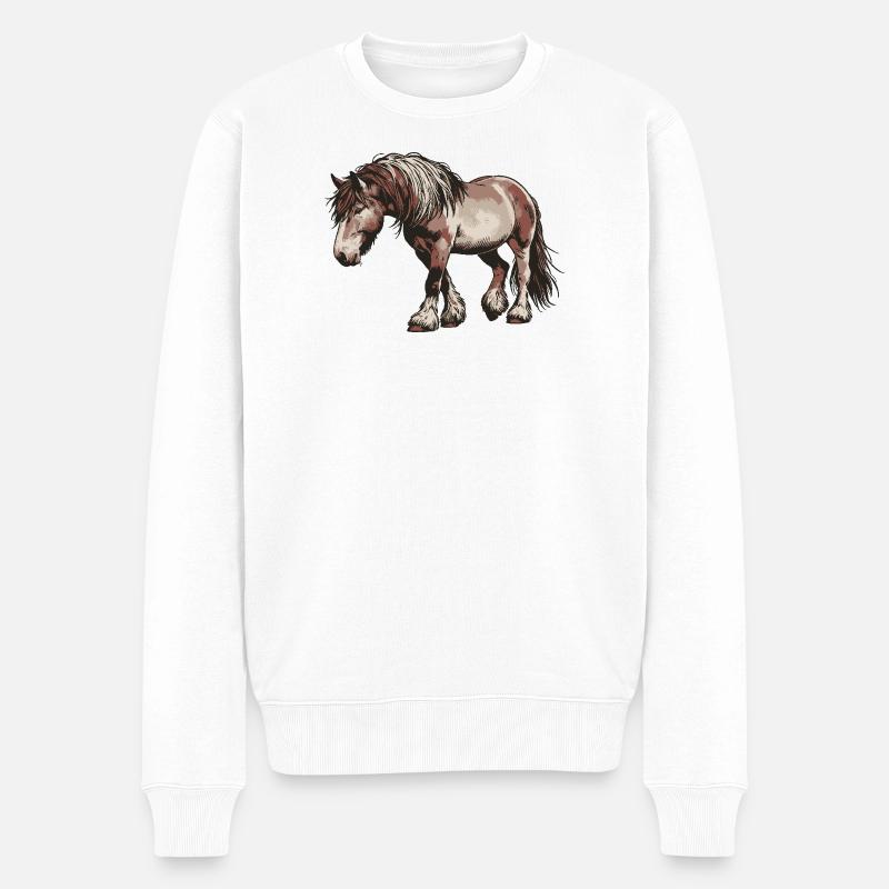 Trot Your Own Path - Männer Premium Bio Pullover - Weiß