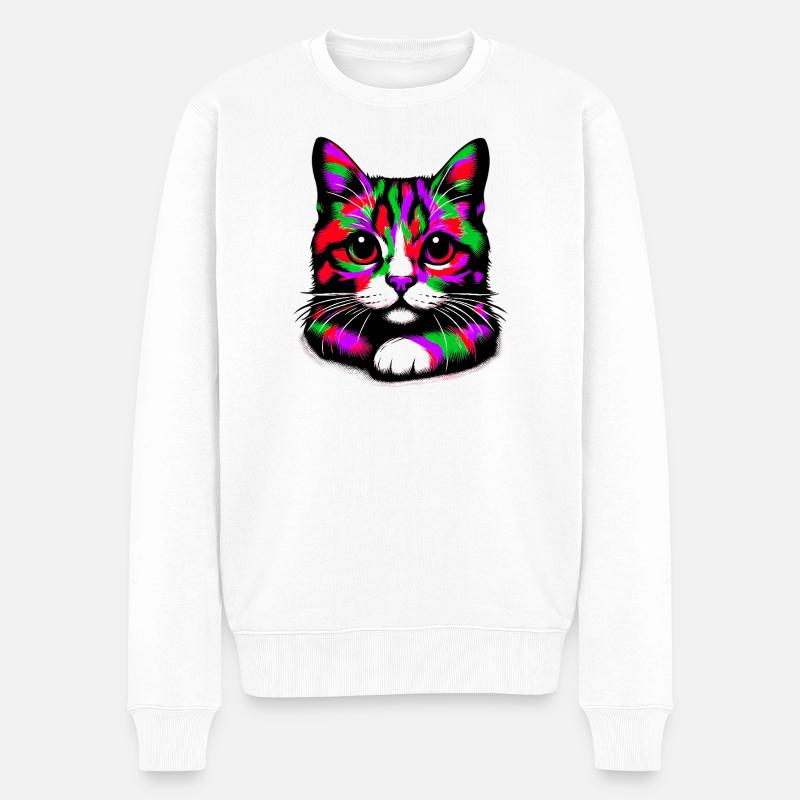 Chat - Pull Premium bio Homme - blanc