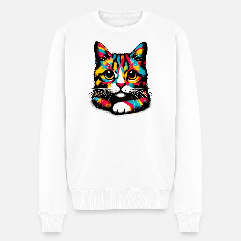 Chat - Pull Premium bio Homme - blanc