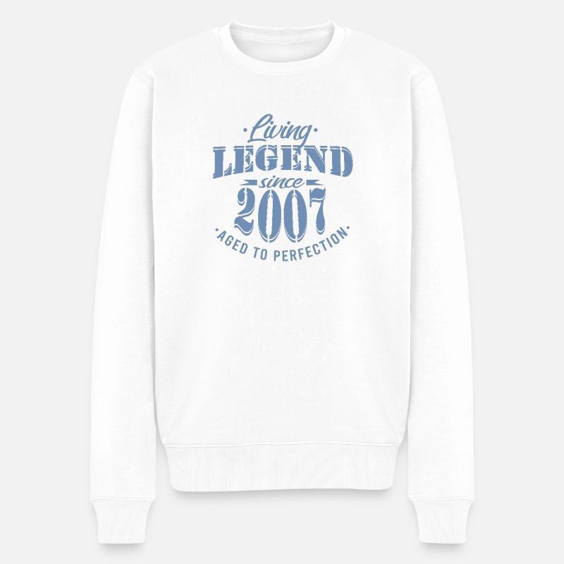 Birthday Legend 2007 Perfection - Pull Premium bio Homme - blanc