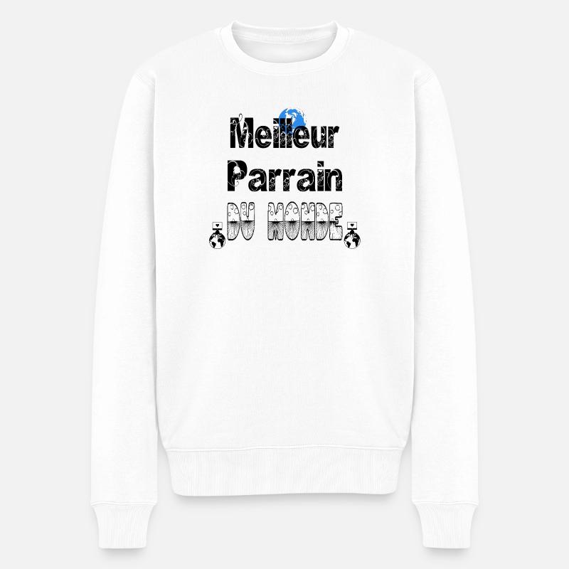 Meilleur Parrain du Monde - Pull Premium bio Homme - blanc
