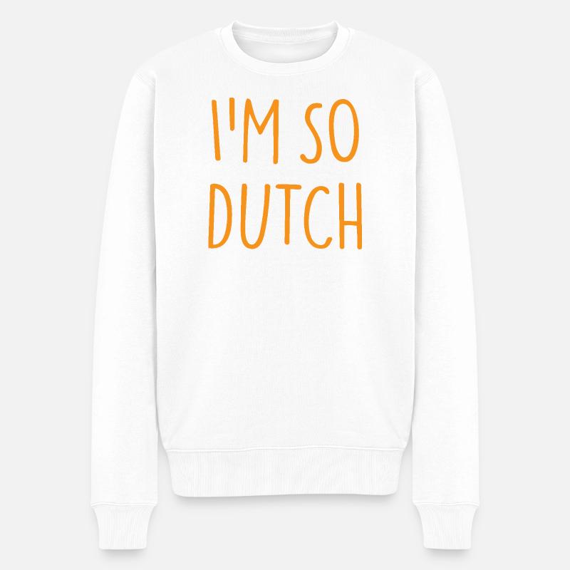 JE SUIS TELLEMENT NÉERLANDAIS Pays-Bas - Pull Premium bio Homme - blanc