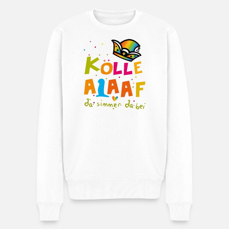 Karneval Alaaf - Männer Premium Bio Pullover - Weiß