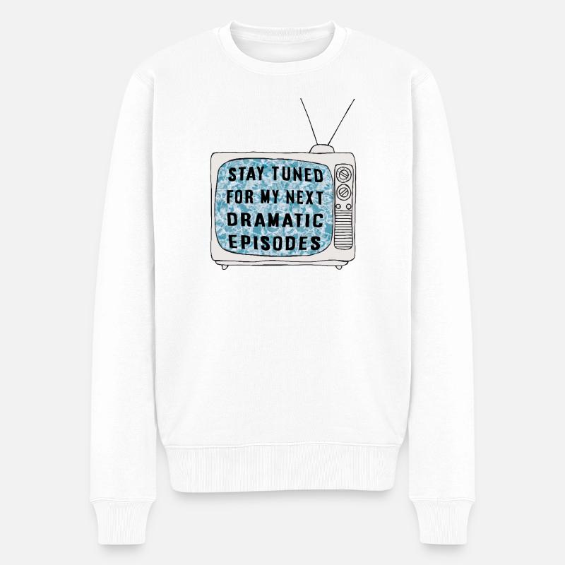 Stay Tuned - Männer Premium Bio Pullover - Weiß