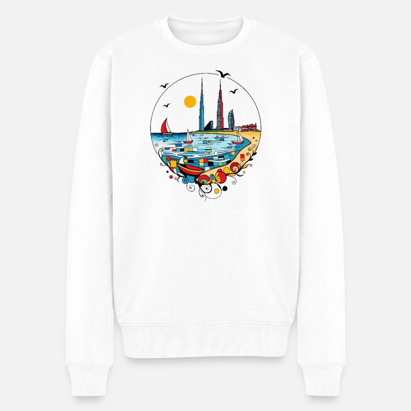 Dubai - Männer Premium Bio Pullover - Weiß