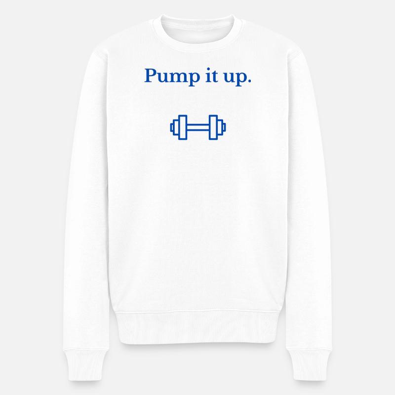 Pump it up - Männer Premium Bio Pullover - Weiß