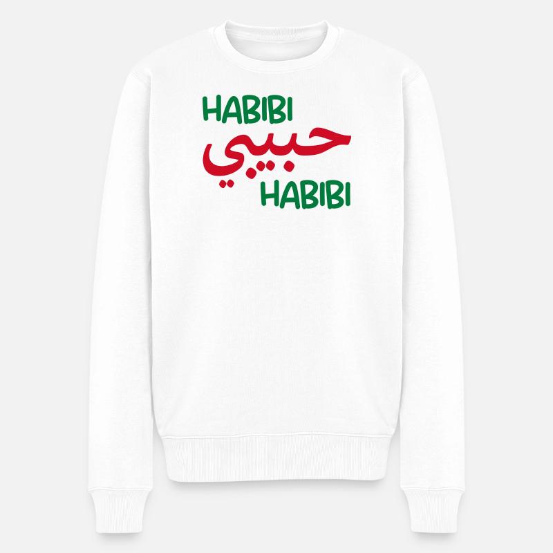 Habibi - Männer Premium Bio Pullover - Weiß