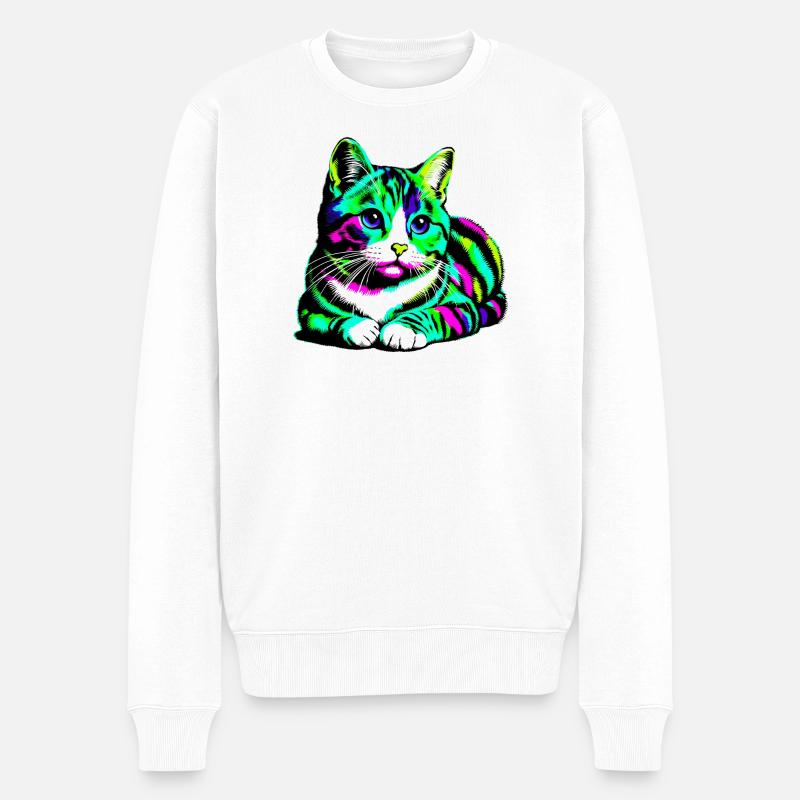 Chat - Pull Premium bio Homme - blanc