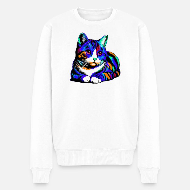 Chat - Pull Premium bio Homme - blanc
