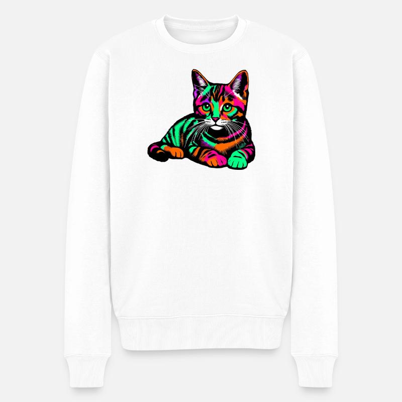 Chat - Pull Premium bio Homme - blanc