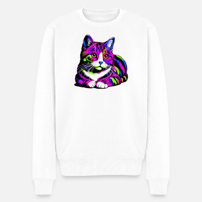 Chat - Pull Premium bio Homme - blanc