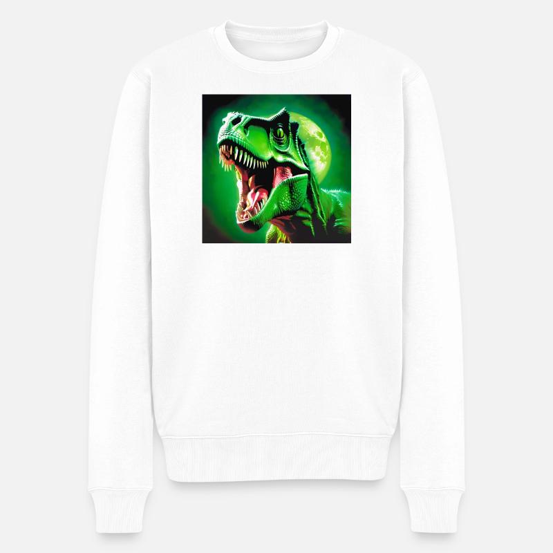 T-Rex, Vorgeschichte, T-Rex - Männer Premium Bio Pullover - Weiß
