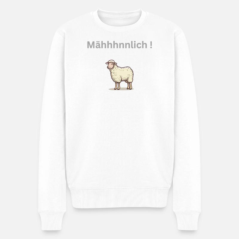 Mähhhhhhh - Männer Premium Bio Pullover - Weiß