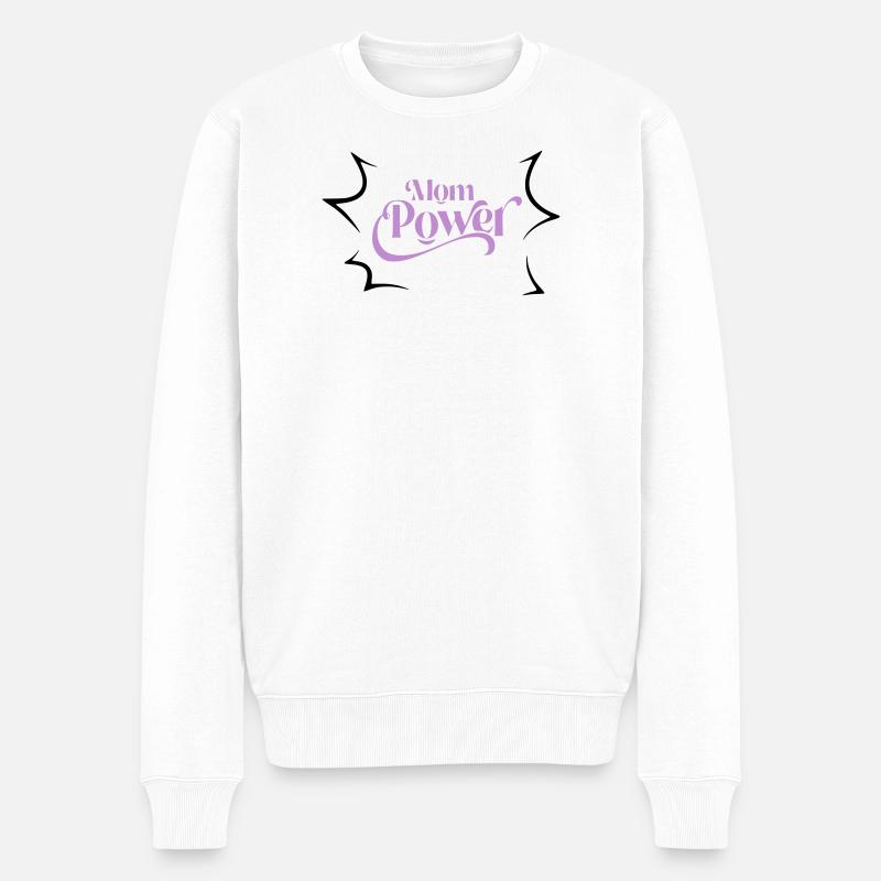 Mama-Macht - Männer Premium Bio Pullover - Weiß
