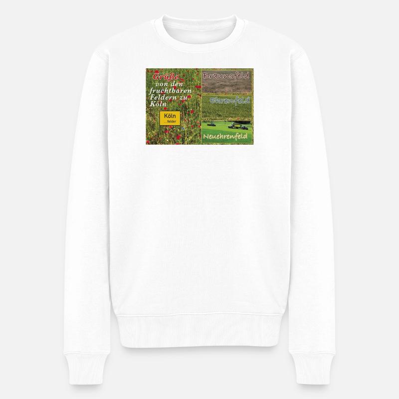 Köln Veedel Felder - Männer Premium Bio Pullover - Weiß