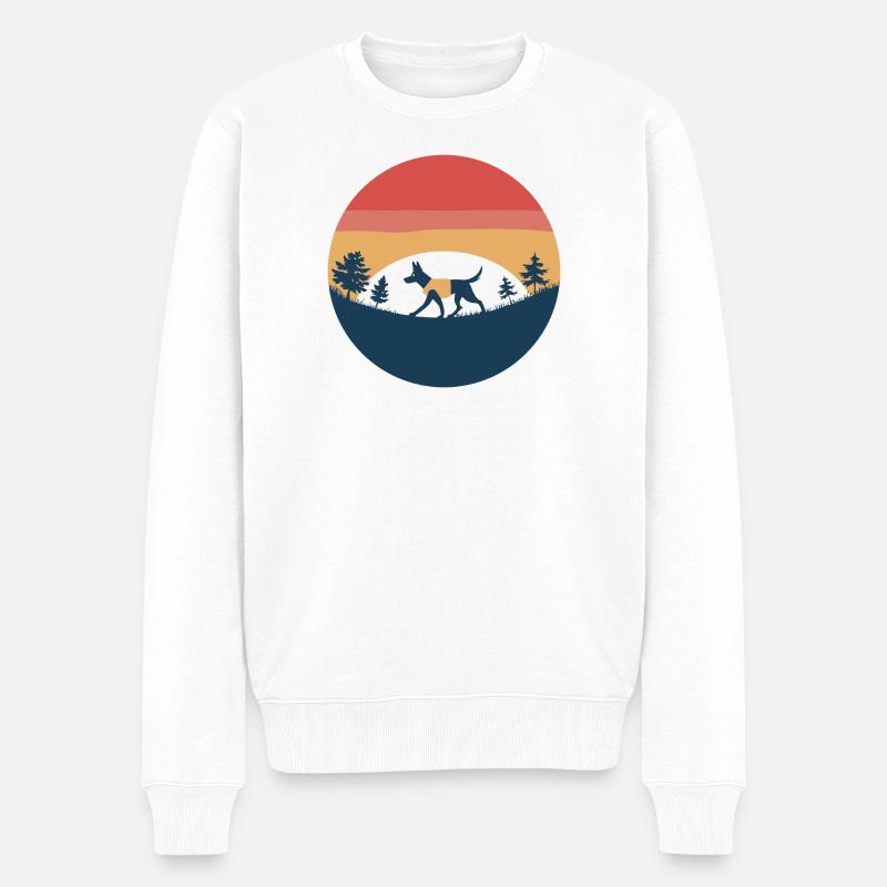 Chien Randonneur - Pull Premium bio Homme - blanc