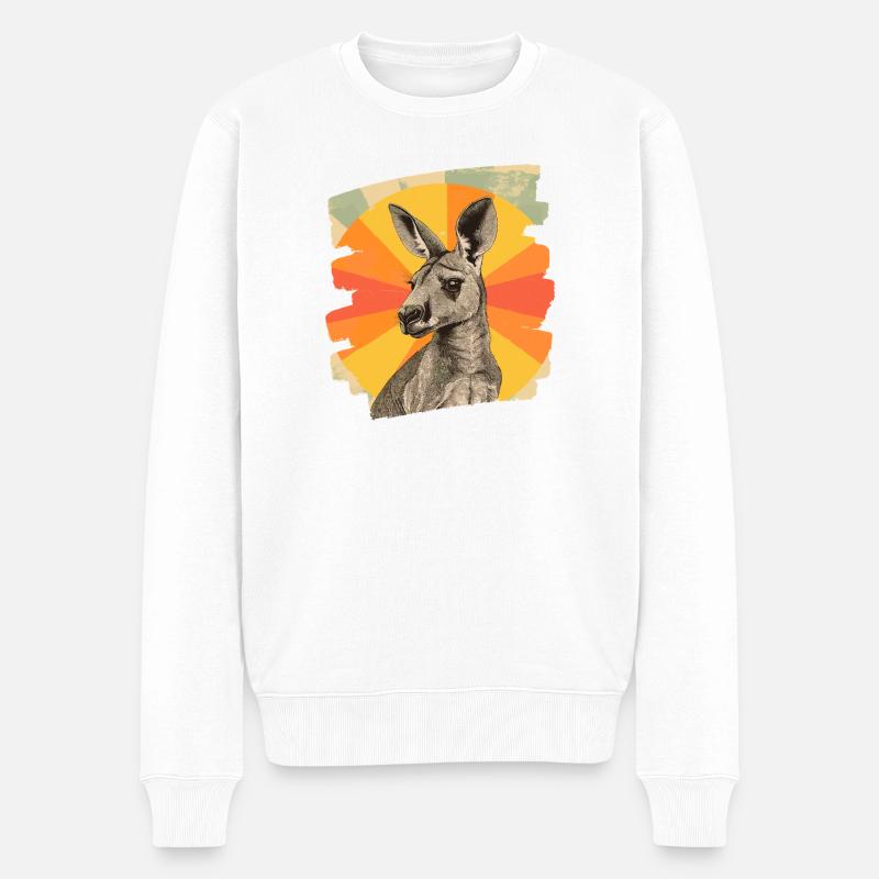 Kangourou rétro - Pull Premium bio Homme - blanc