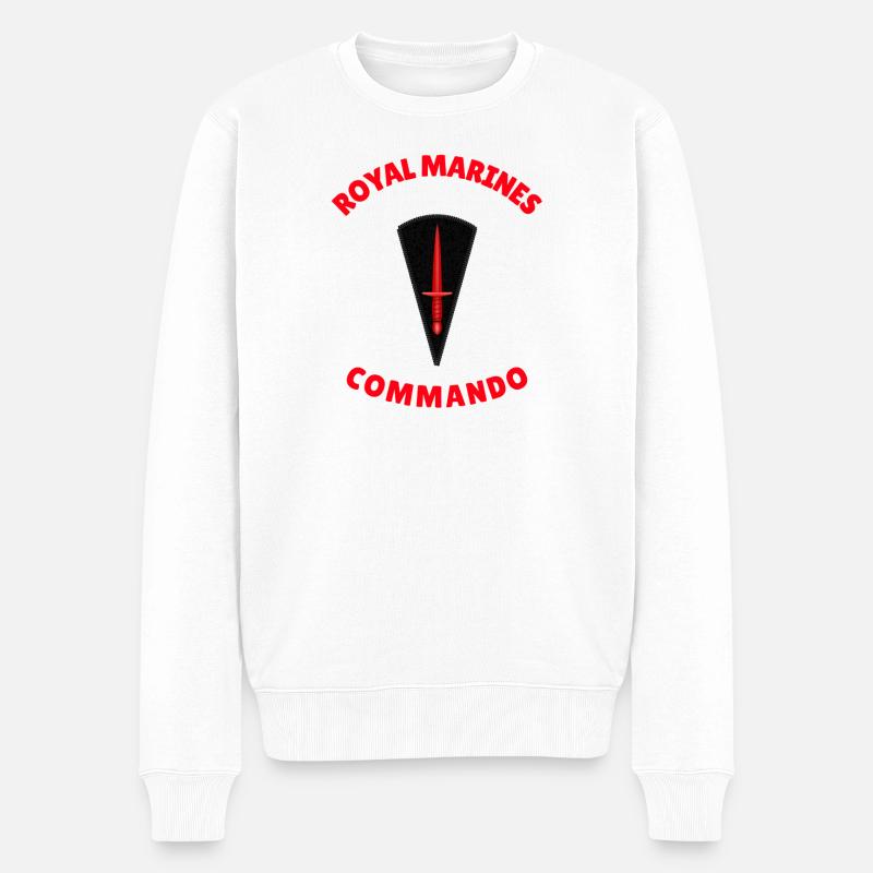 Kommando der Royal Marines - Männer Premium Bio Pullover - Weiß