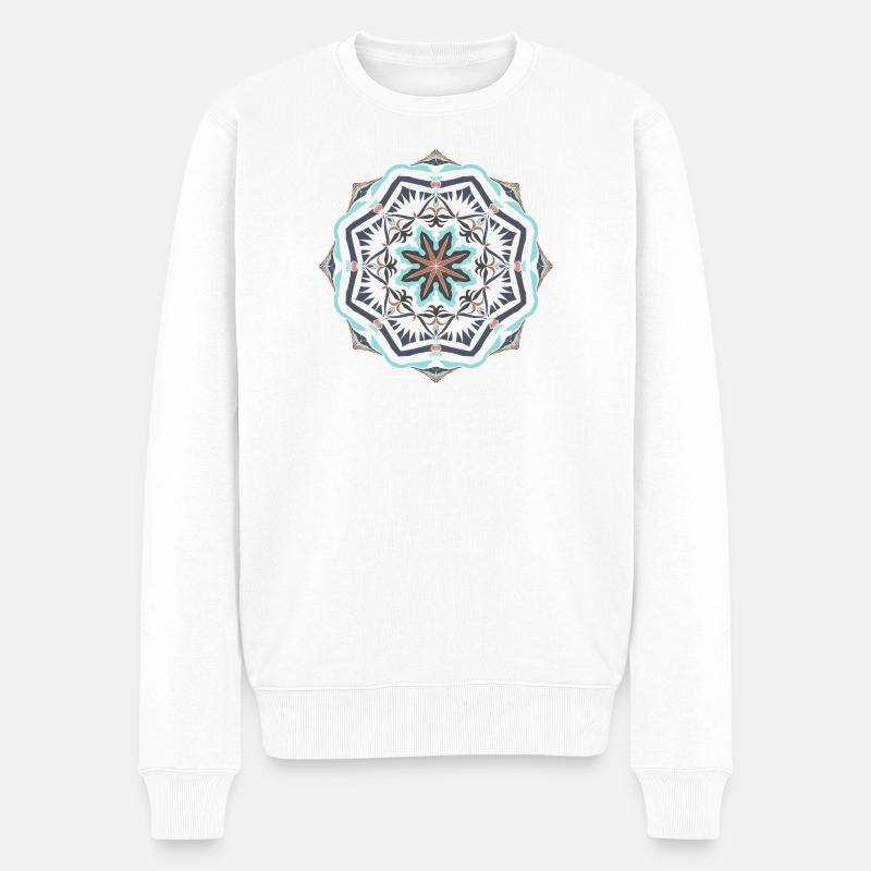 Mandala étoile de mer - Pull Premium bio Homme - blanc