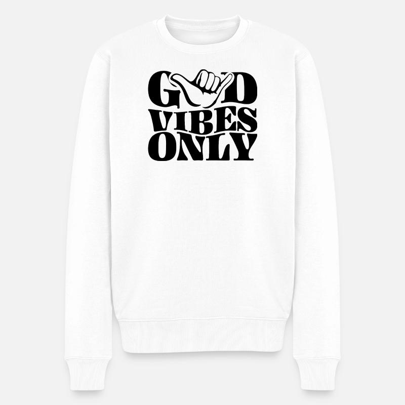 Positive Energie - Männer Premium Bio Pullover - Weiß