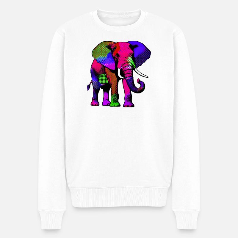 Éléphant - Pull Premium bio Homme - blanc