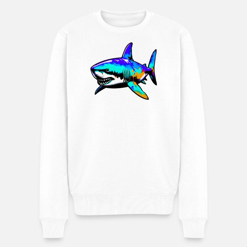 Requin - Pull Premium bio Homme - blanc