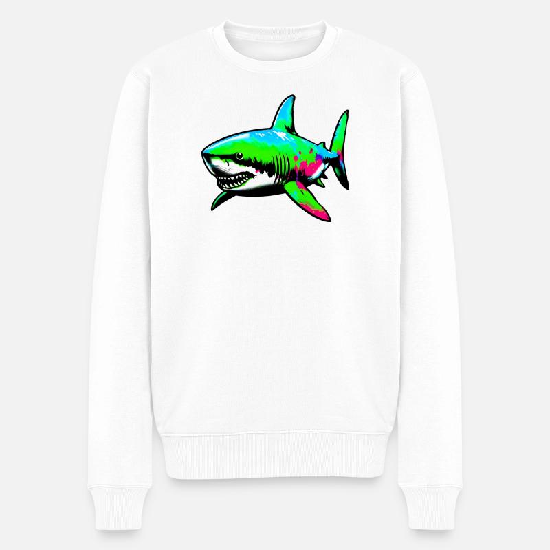 Requin - Pull Premium bio Homme - blanc