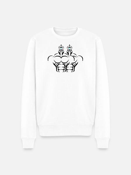 Alpha Twins Deluxe - Männer Premium Bio Pullover - Weiß