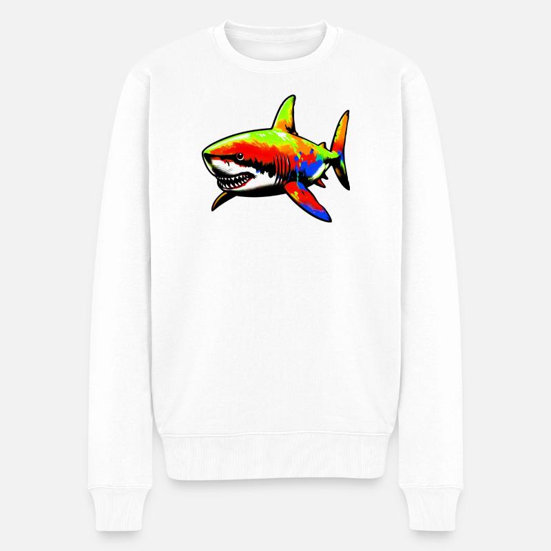 Requin - Pull Premium bio Homme - blanc