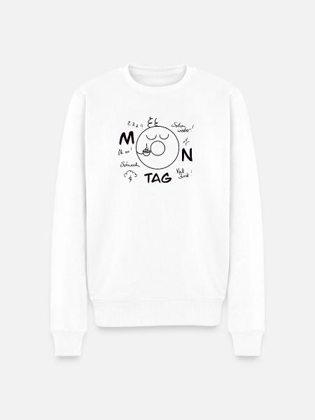 Monday Blues - Men's Premium Organic Jumper - white