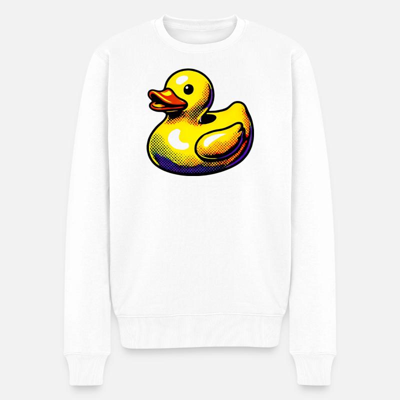 Caneton Canard Canard Canard - Pull Premium bio Homme - blanc