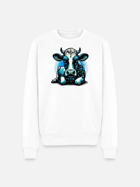 Vache - Pull Premium bio Homme - blanc