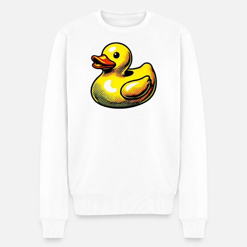 Caneton Canard Canard Canard - Pull Premium bio Homme - blanc