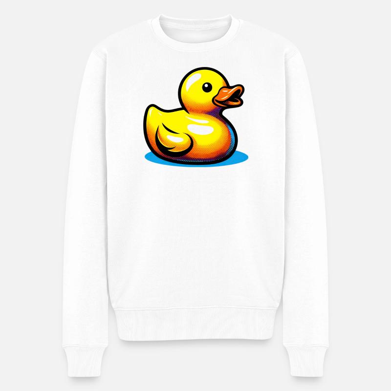 Caneton Canard Canard Canard - Pull Premium bio Homme - blanc