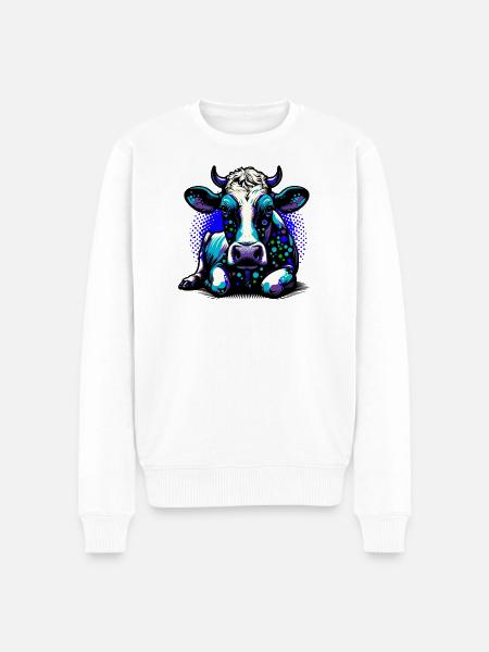 Vache - Pull Premium bio Homme - blanc