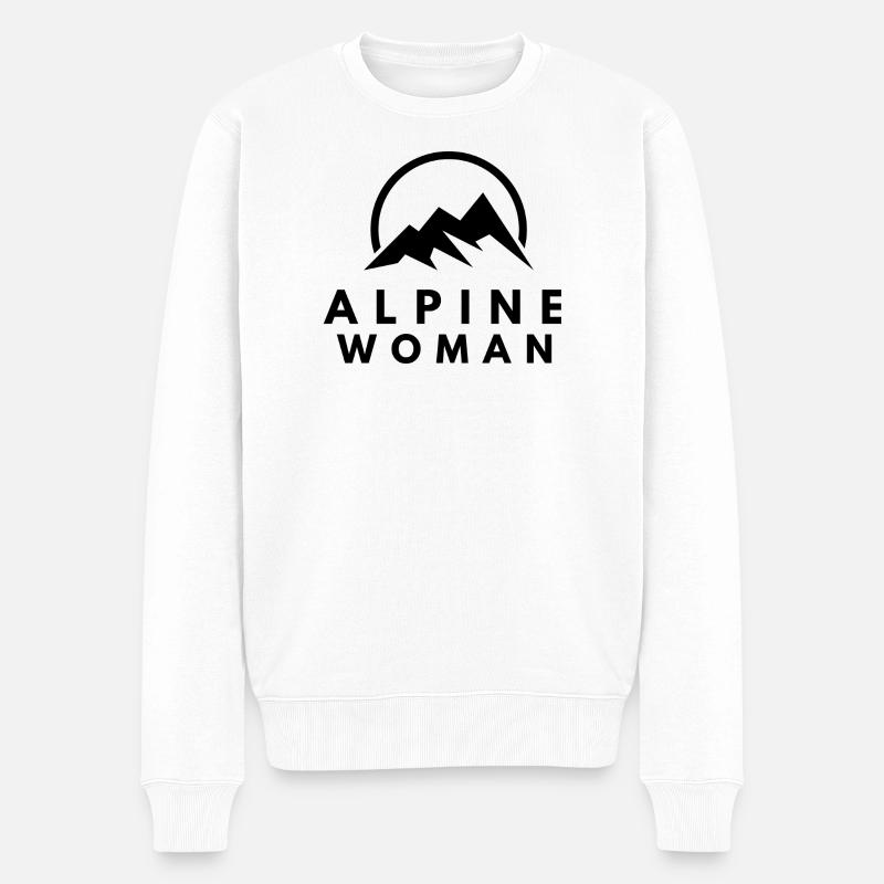 ALPINE WOMAN - Männer Premium Bio Pullover - Weiß