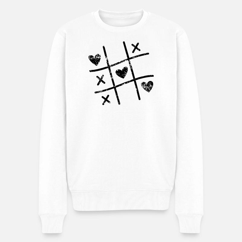Saint-Valentin Saint-Valentin Saint-Valentin - Pull Premium bio Homme - blanc