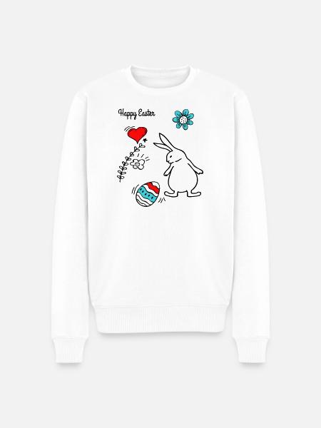 Happy Easter - Männer Premium Bio Pullover - Weiß